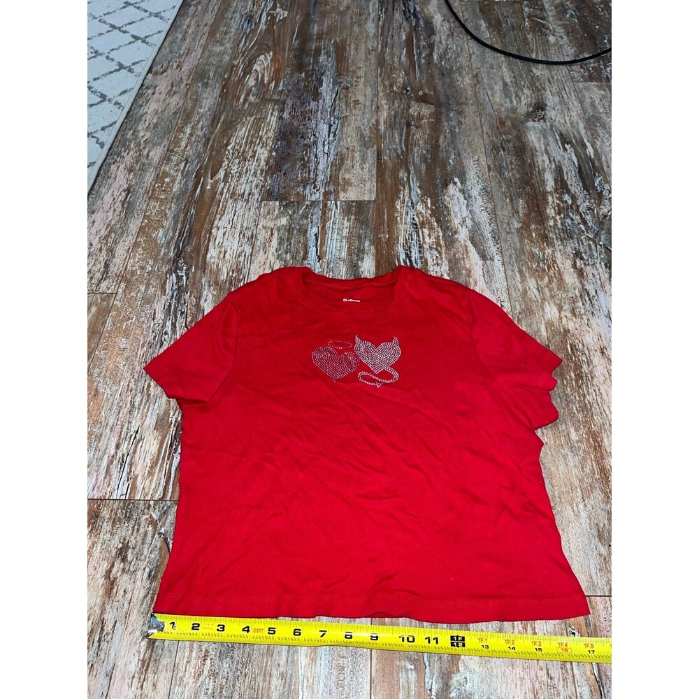 Women’s Red Angel & Devil Crop Top Size XL
